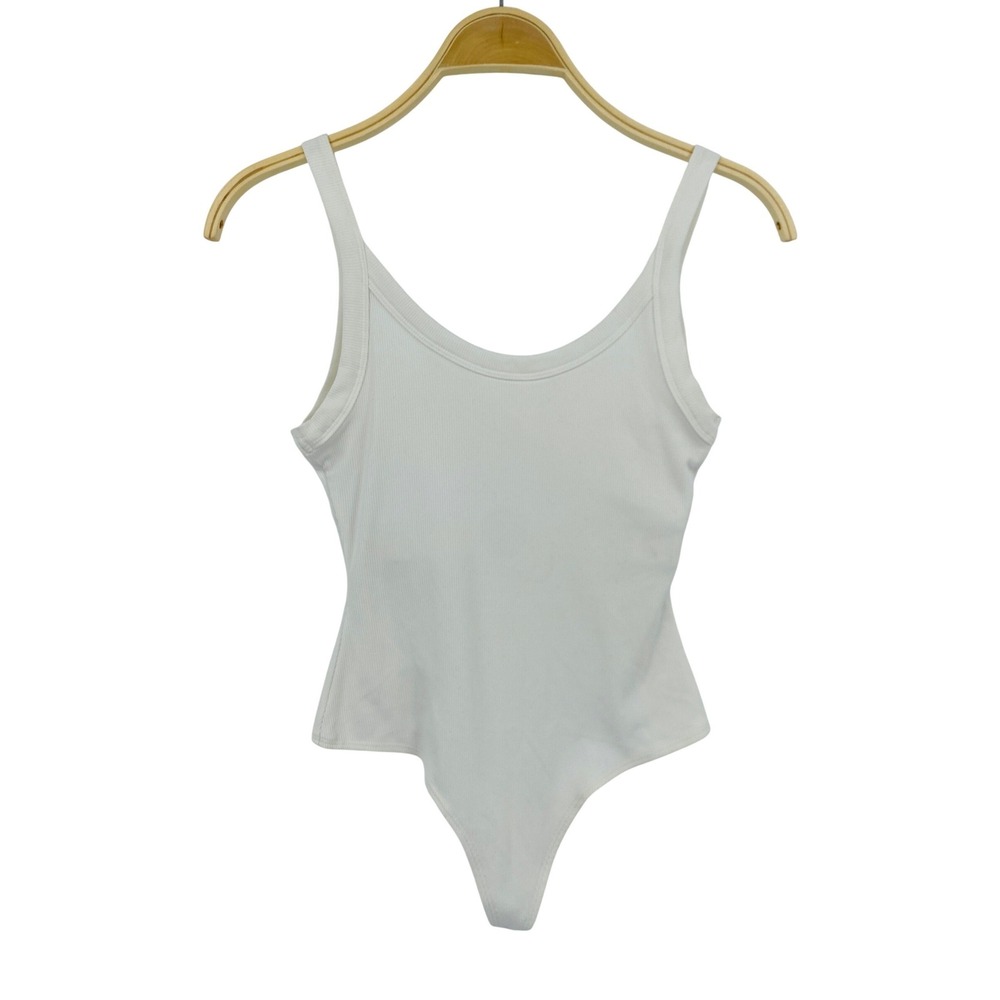 Girlfriend Collective scoop Bodysuit white
